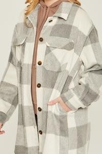 Grey Plaid Shacket