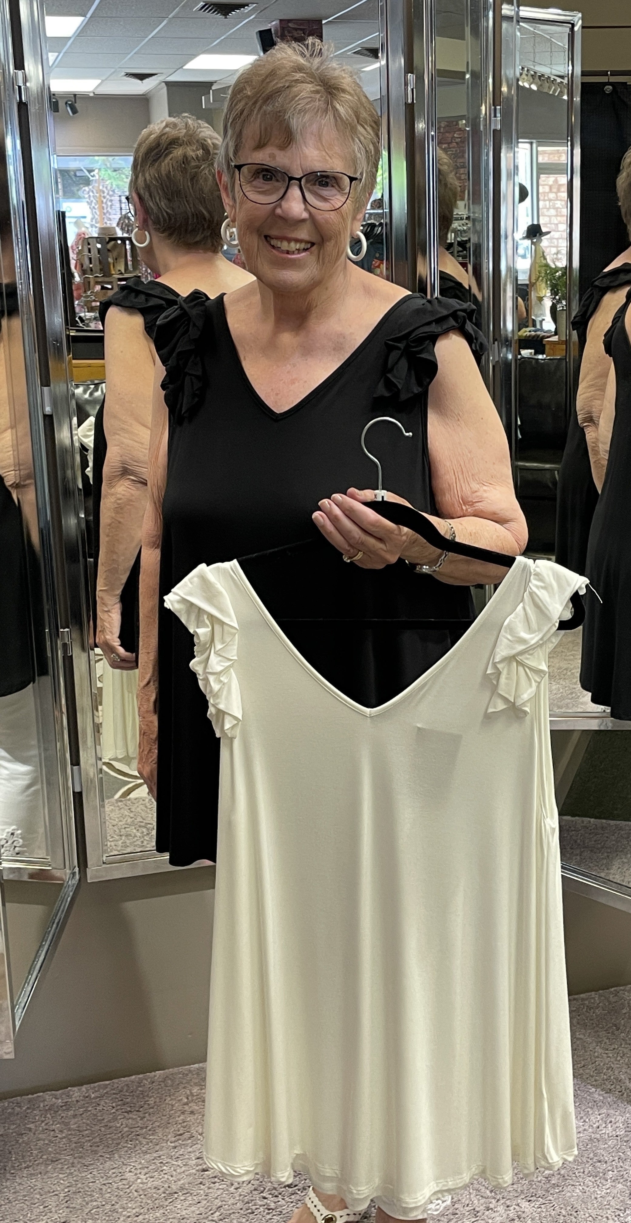 Ruffle Shoulder Tank
