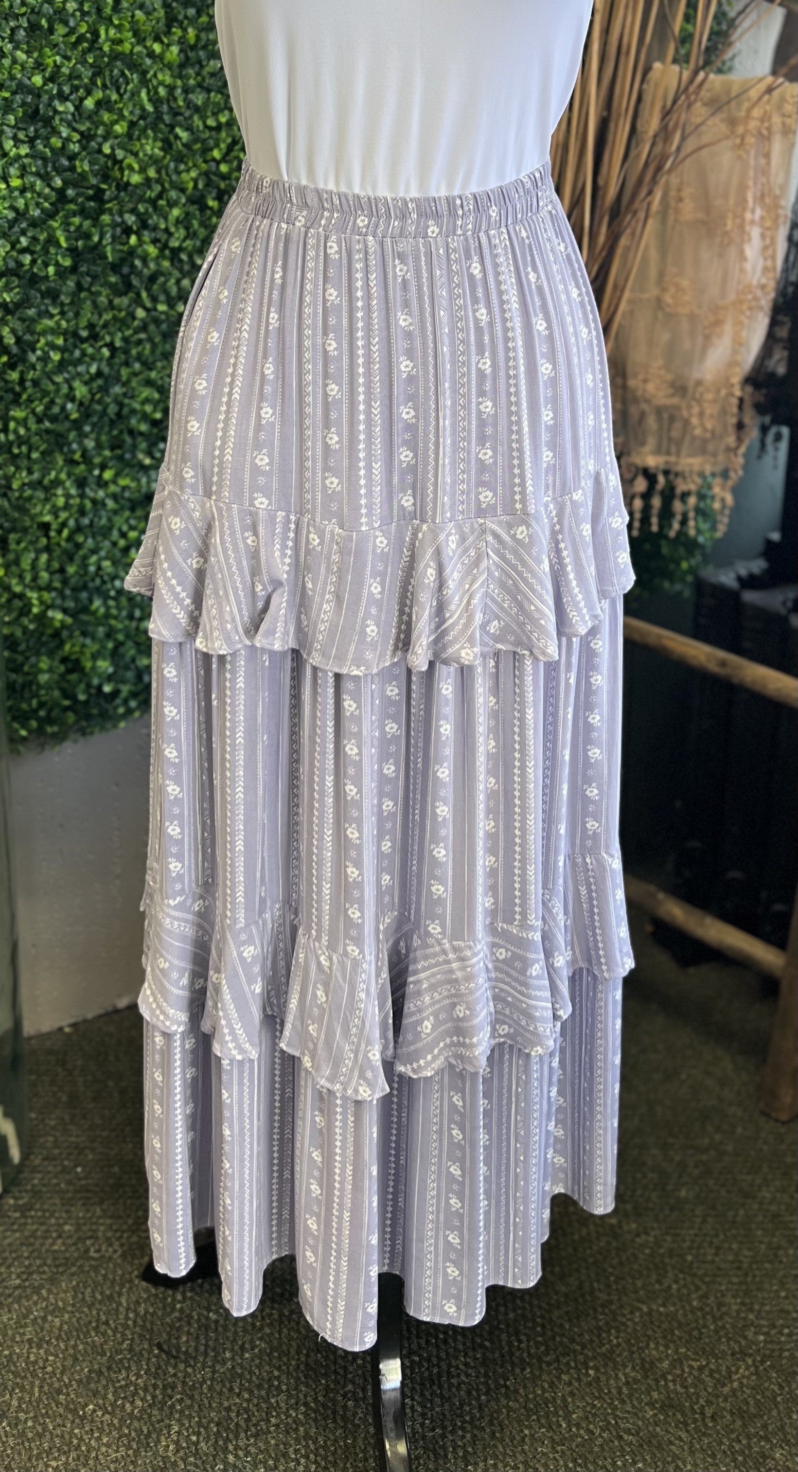 Floral Tiered Skirt
