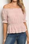 Off shoulder puff sleeve top