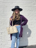 Plum Soft Sweater Jacket