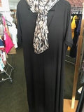 Black v-neck maxi dress
