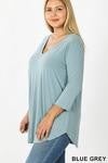 3/4 length sleeve v-neck top