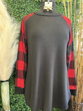 Buffalo Plaid Crew Top