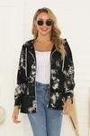 black zipped up hoodie jacket