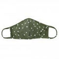 Olive polka dot face mask