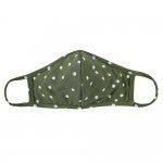 Olive polka dot face mask