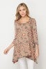 Mocha/coral top