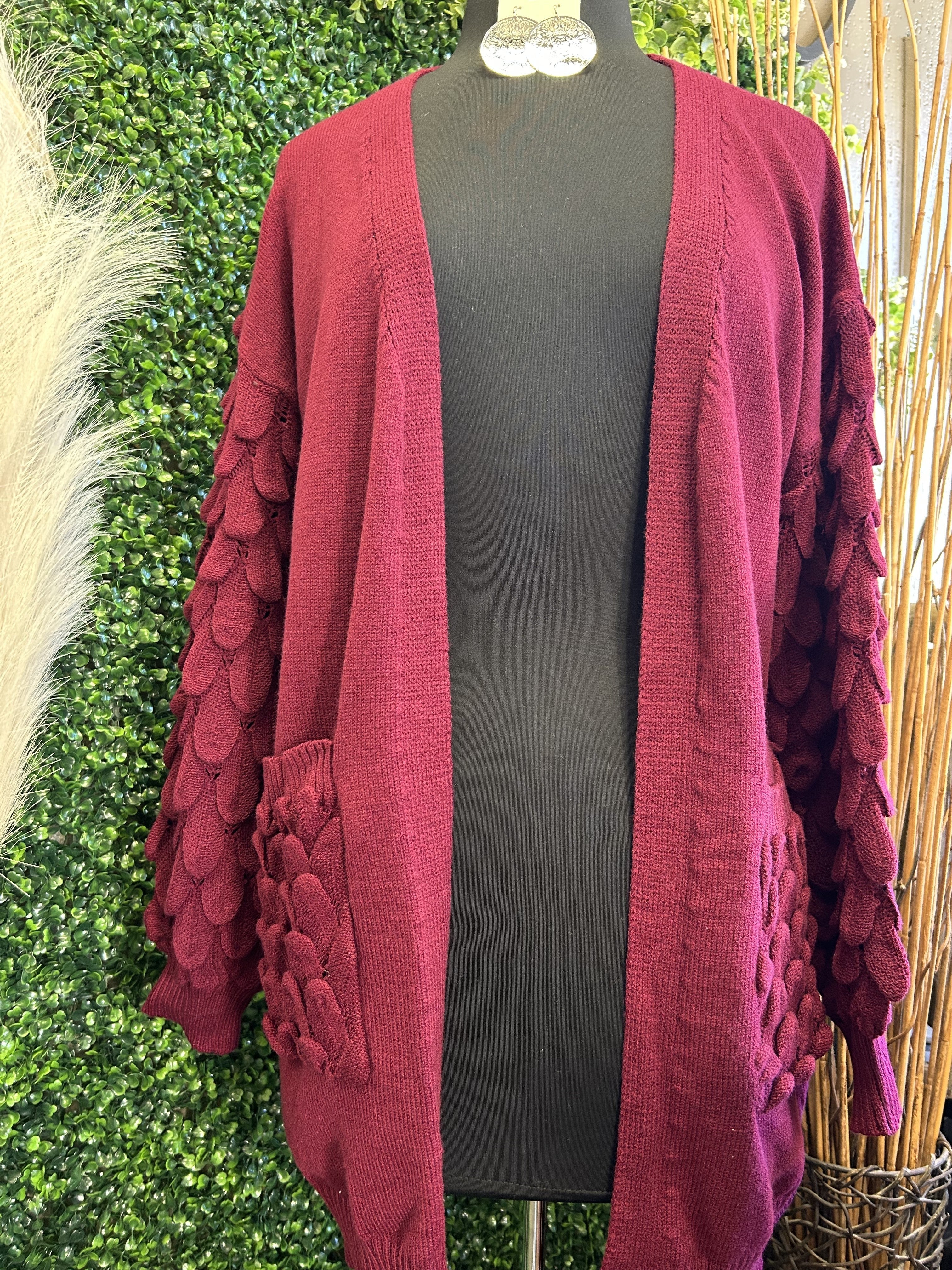 Dual Pocket Cardi w/ Detail Sleeves