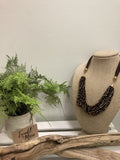 Brown/black multi-strand necklace